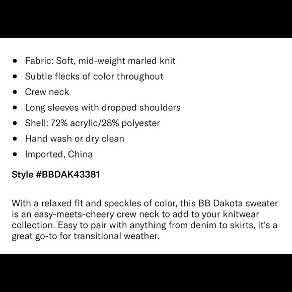 BB Dakota “Mixed Business” Blue Sweater from Shopbop - Picture 6 of 6